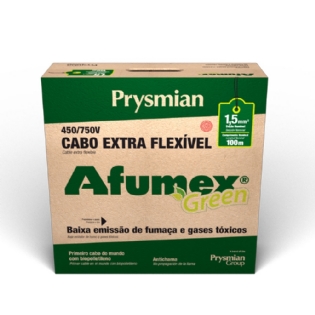 CABO AFUMEX GREEN FLEXÍVEL 1,50MM 750V BRANCO 100M - PRYSMIAN