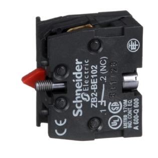 Bloco de contato auxiliar para botoeira pendente 1NF - ZB2BE102 - SCHNEIDER