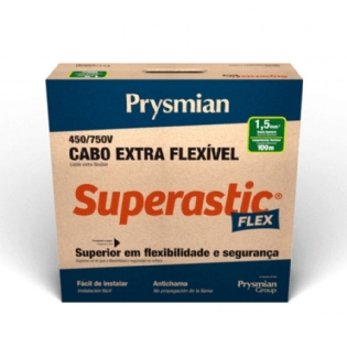 CABO FLEXÍVEL 1,5MM 750V VERMELHO 100M - PRYSMIAN